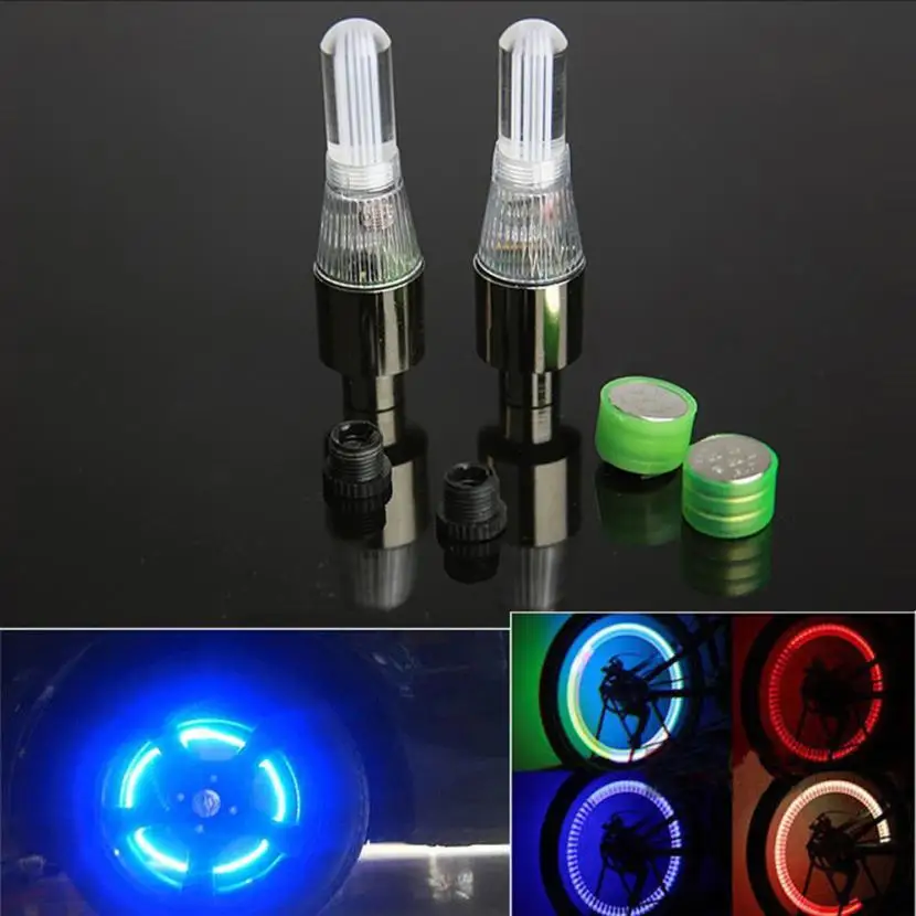 5M wind 4 шт. RGB светодиодный шин крышки клапана неоновый свет велосипед Автомобиль