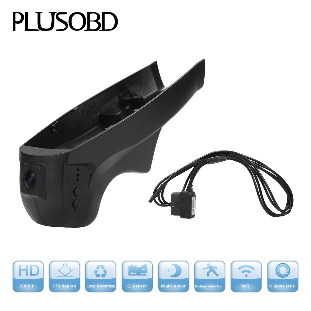 Скрытый видеорегистратор PLUSOBD с Wi Fi для BMW X5 X6 F15 F10 F18 F07 серия 7 F01 F02 1080P|car camera|wifi car