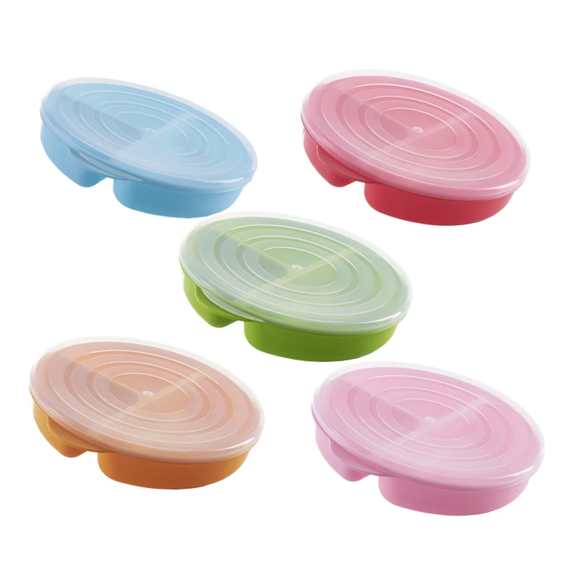Детские милые разделенные тарелочки для детей унисекс посуда легко моется в