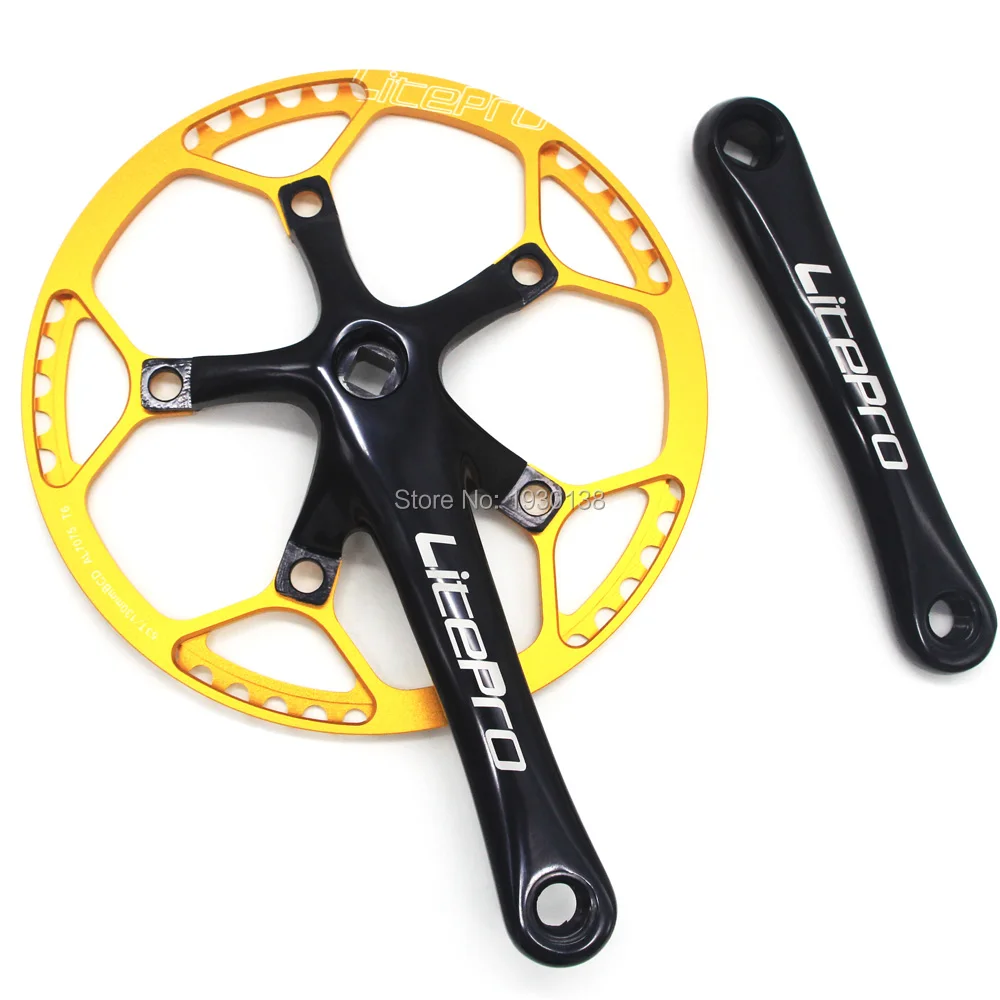 Litepro 53 T/56 T/58 T 130BCD BMX складной велосипед, цепное колесо 7075, 170 мм, квадратный конус, коленчатый набор, модифицированный, для дорожного велосипеда, кривошипный набор