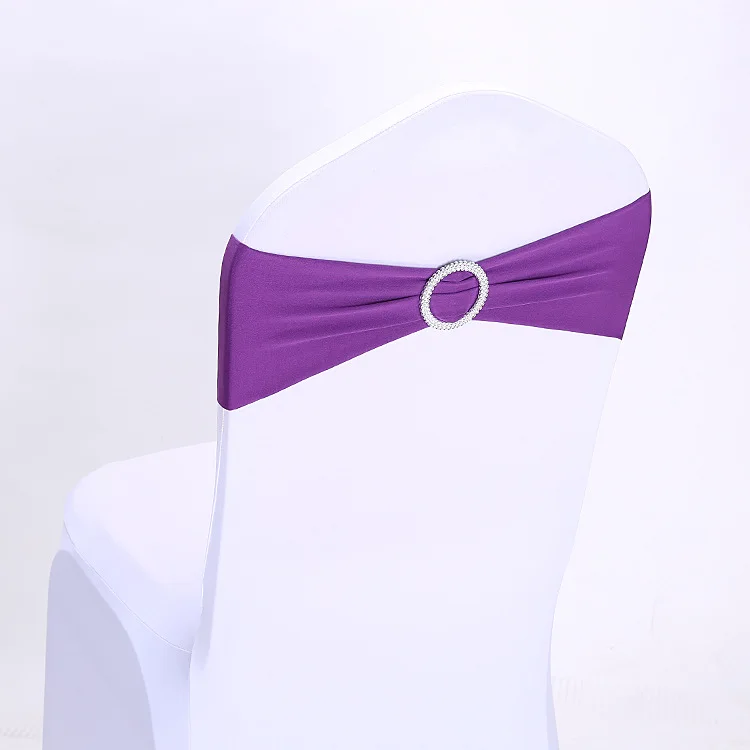 purple 10 шт. свадебные чехлы на стулья эластичные ремни кольцо на спинку стула декоративный ремень - Цвет: purple