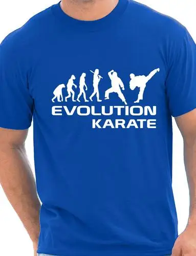 Забавная Мужская футболка evolation Of Karate подарок на день рождения большой размер и