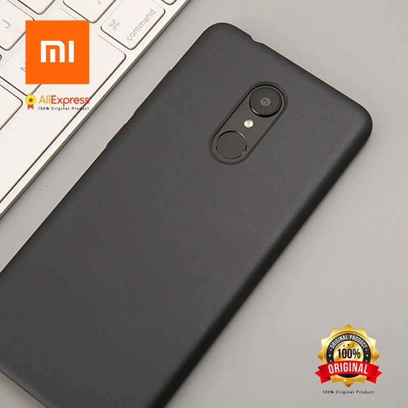 Оригинальный чехол Xiaomi для Redmi 5 Plus жесткий из ПК + пыхлящая Защитная крышка ПЭТ