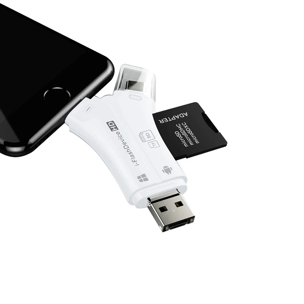 Кардридер Deepfox Type c/Lightning/Micro USB/USB 2 0 адаптер для Android iPad/iPhone OTG|Картридеры| |