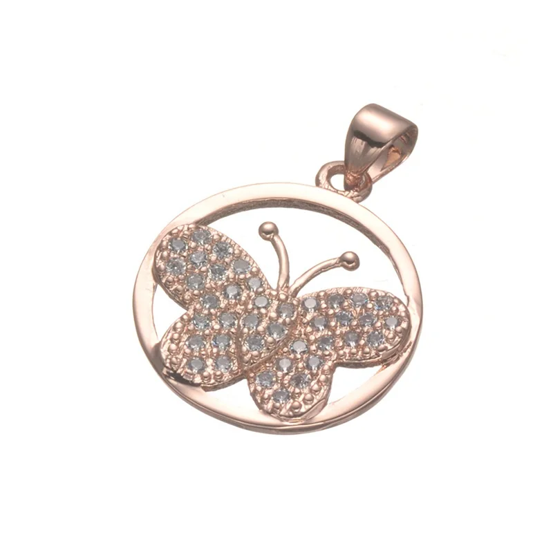 Смешанные Круглые Подвески-бабочки Плавающие Подвески подходят для браслетов