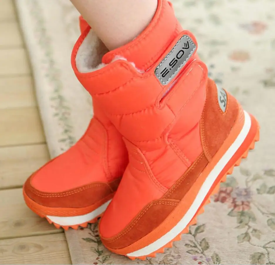 Женские зимние ботинки Женская водонепроницаемая обувь на плоской подошве Botas