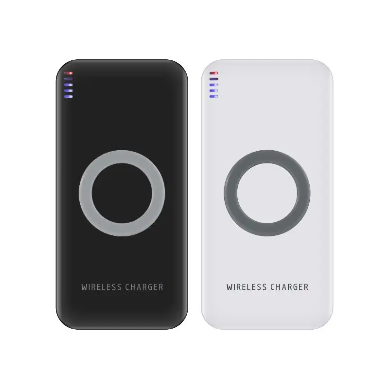 Беспроводное зарядное устройство Qi внешний аккумулятор с двумя USB портами для