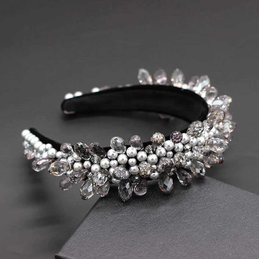 Металлическая Цветочная Универсальная повязка на голову в стиле барокко модные