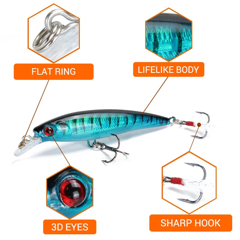 Victorsense Minnow приманки для ловли рыбы 9 см 7 2g Crank плавающая искусственная жесткая