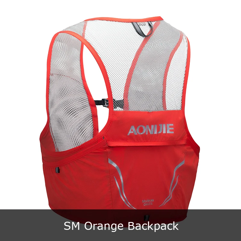 Orange SM Aonijie легкий рюкзак жилет для бега нейлоновая сумка Велоспорт марафон Портативный Сверхлегкий походный 2.5L - Цвет: Orange SM