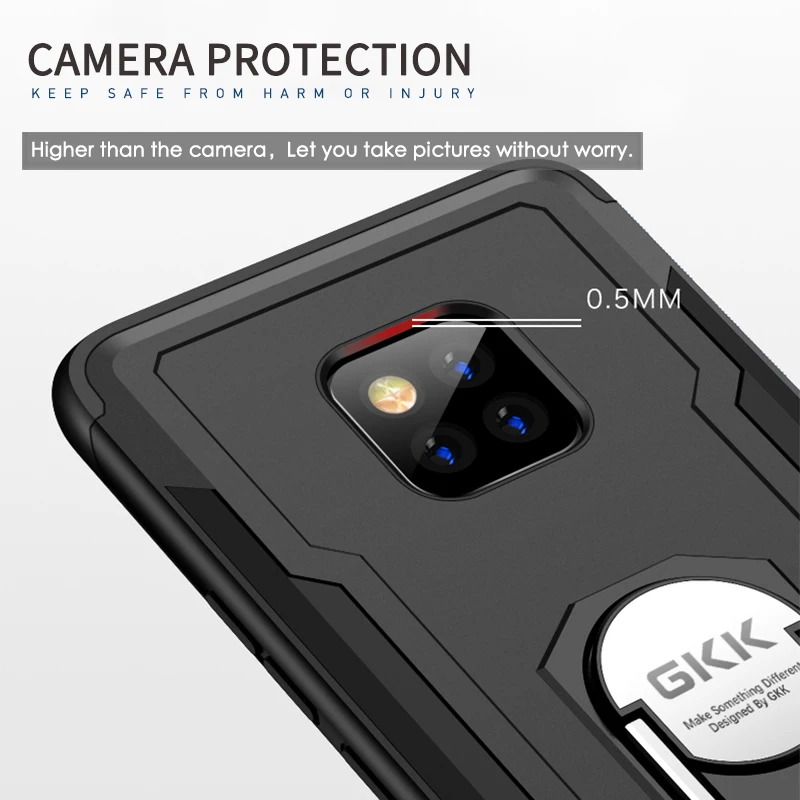 GKK Case for huawei mate 20 pro Finger Ring Kickstand Armor Protection Hard Shockproof Cover Fundas | Мобильные телефоны и