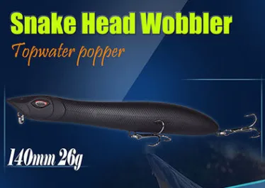Ufishing Topwater приманка поппер для рыбалки приманка 26 г 13 см 3 D красные глаза рыболовные воблеры новые Isca искусственные тройные Крючки Peche Leurre - Цвет: 5