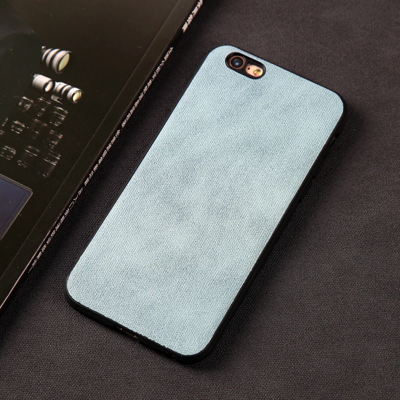 Phone Cases For iPhone 6 6S 7 8 Plus X Xr XS Cover Fabric PU Leather Soft TPU Silicone Case Xs Max Shell | Мобильные телефоны и