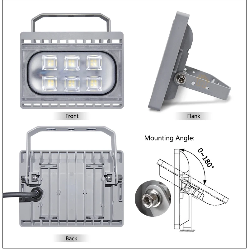 Высокое качество CE Rohs IP65 20 Вт 30 50 Светодиодный прожектор 6500k наружный