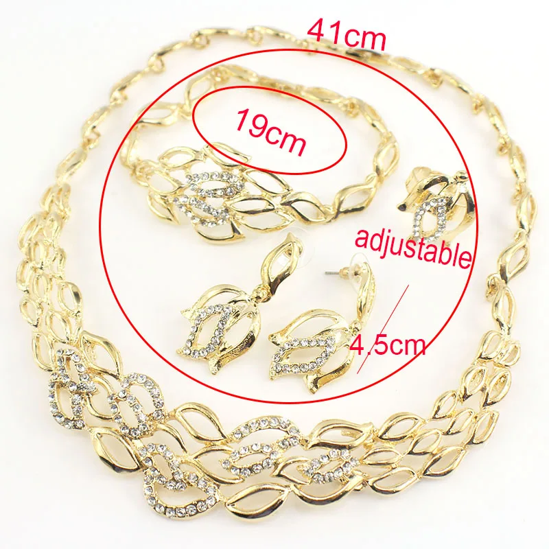 Цзян jiaduo новый свадебный комплект ювелирных изделий золотого цвета с украшением