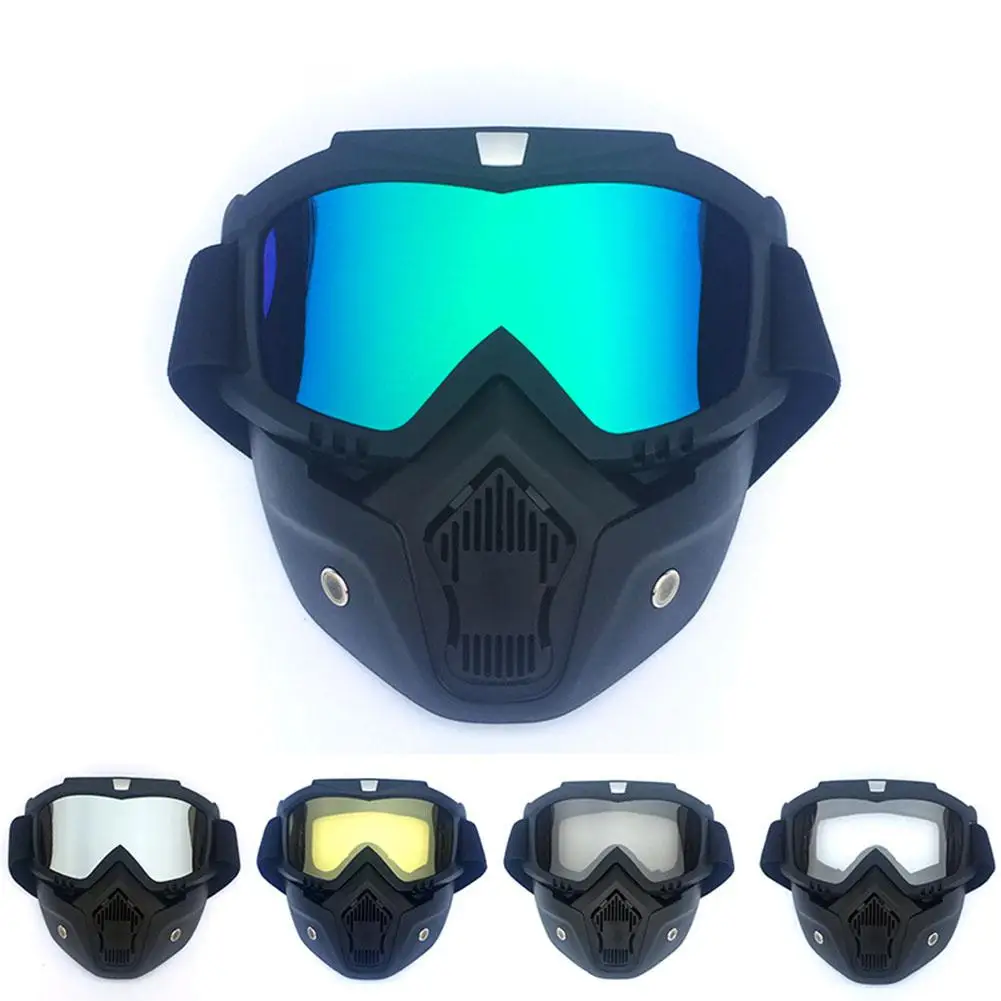 

Mounchain Men/Women Retro Outdoor Cycling Mask Goggles Snow Sports Skiing Full Face Mask Glasses Winter Sports Equipment