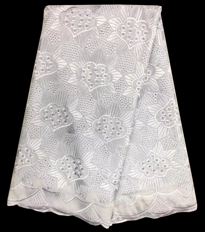 

Free shipping (5yards/pc) Elegant deep green and gold embroidered African cotton lace fabric high quality for party dress CLS52
