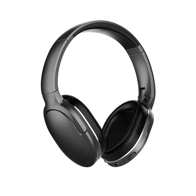 Baseus беспроводные Bluetooth наушники складные музыкальные стерео наушники бас звук гарнитуры с микрофоном Регулируемый для ПК мобильных телефонов - Цвет: Черный