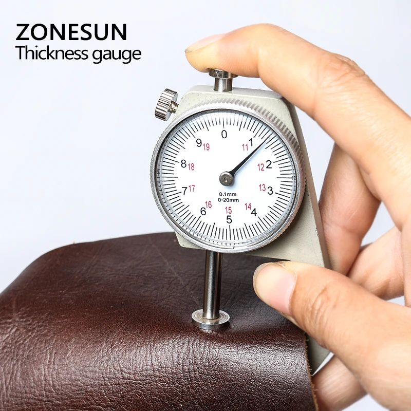 Толщиномер циферблата ZONESUN 1 шт. измеритель толщины плоская головка 0 10*0 мм или 20*0