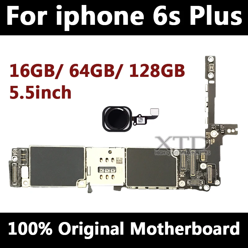 Оригинальная разблокированная материнская плата для iphone 6s Plus с сенсорным ID, материнская плата для мобильного телефона iphone 6SP с чипами, 16 ГБ/64 Гб/128 ГБ