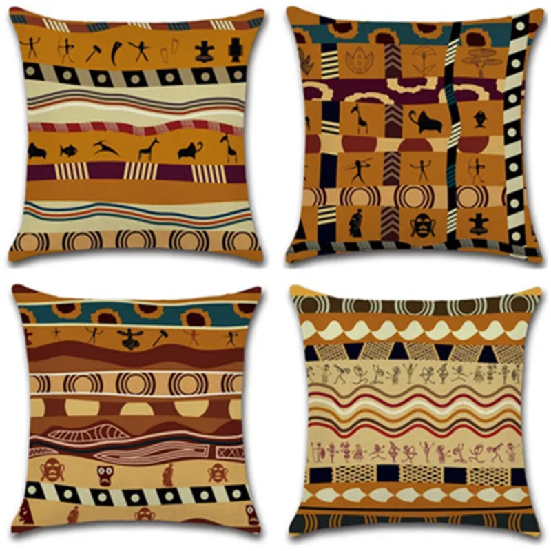 Распродажа SBB льняная наволочка с принтом в стиле древней нации Африки