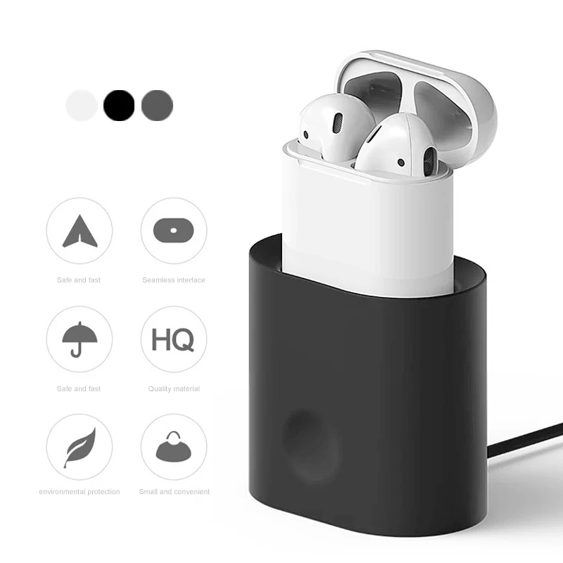 Силиконовый защитный чехол для Airpods i7 i10 tws зарядный чехол Настольная подставка держатель для зарядки док-станции Аксессуары Гаджеты