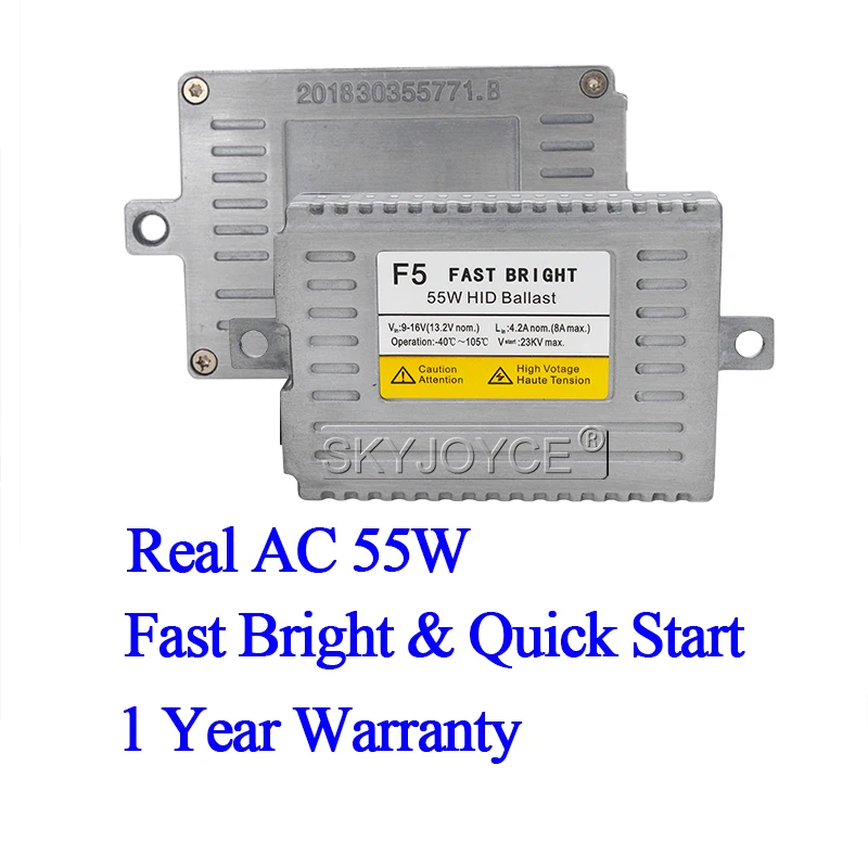 SKYJOYCE AC 55W F5 комплект яркий быстрый HID ксенон H1 H3 HB3 HB4 9012 D2H 5500K лампа автомобильный