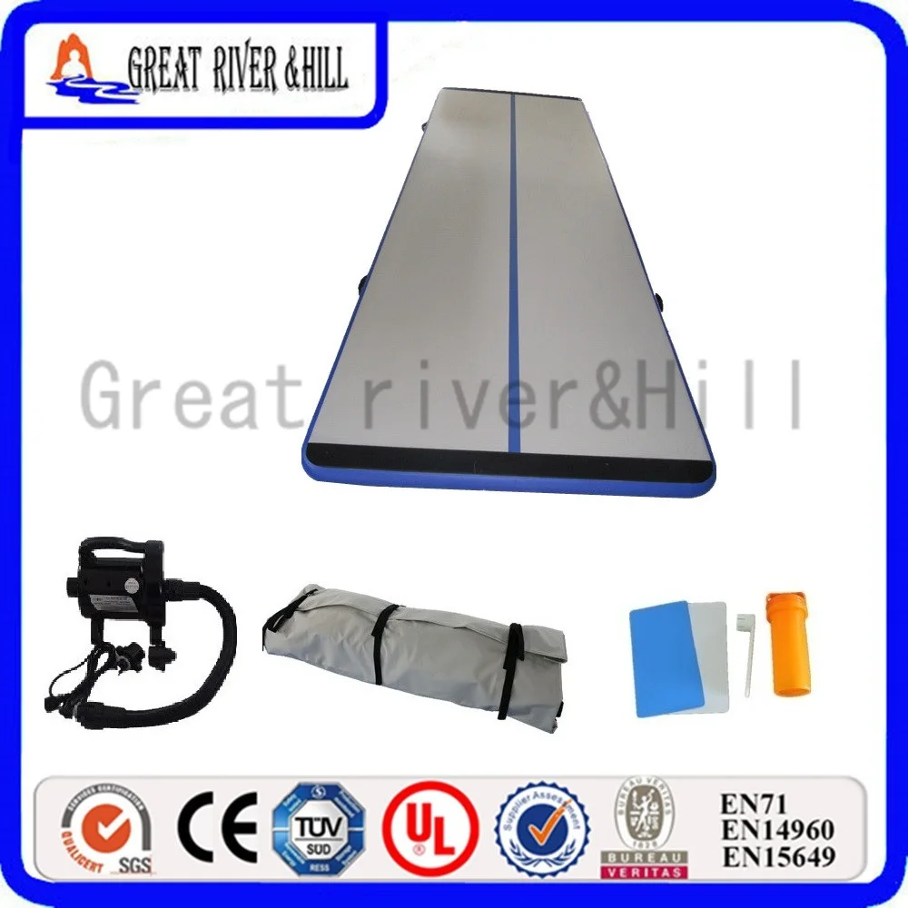 

factory direct sale fitness mat for home gym inflatable air track with free pump for sale 5m x 1.8m