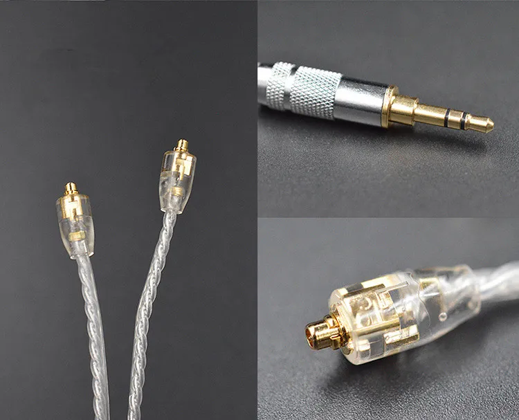 100% Оригинальные KZ MMCX посеребренный кабель 4 core наушники Обновление для Shure Уэстон