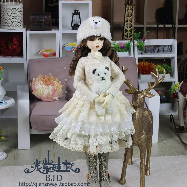 1/4 1/3 шкала BJD платье+ шляпа+ шарф для BJD/SD одежды куклы аксессуары, не включены куклы, обувь, парик и другие аксессуары 18D1599