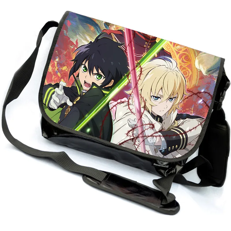 Сумка мессенджер через плечо с аниме серафом из Owari no Seraph Mikaela Hyakuya Krul Tepes Холщовая