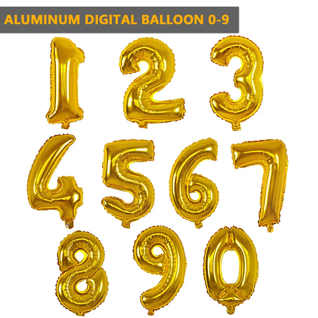 32 дюйма с днем рождения золотые цифры фольга шары-цифры надувные свадьба день