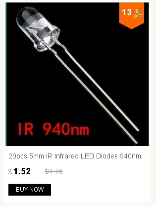 100 шт., 3 мм, 5 мм, 940nm, 850nm, ИК, инфракрасный светодиодный светильник, передающая приемная трубка, ИК-светильник, излучающий диод, передатчик, приемник