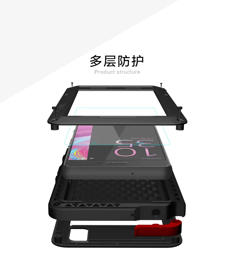 Love Mei Waterproof Case For Sony Xperia X Performance F8131 Dual Sim F8132 Shockproof Aluminum Cases Protection Phone Cover |