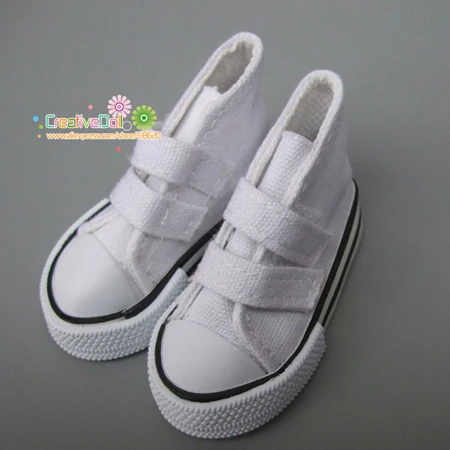 White B 7,5 см кукольная обувь Джинсовая парусиновая мини-игрушка обувь 1/4 BJD для русского украшения кукла ручной работы Sneackers обувь для кукла Шэрон - Цвет: White B
