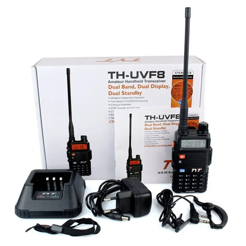 

NEW TYT TH-UVF8 VHF+UHF 136-174+400-480MHz 256CH DTMF 8 Group Scambler Dual Display Dual Standby Two Way Radio Walkie Talkie