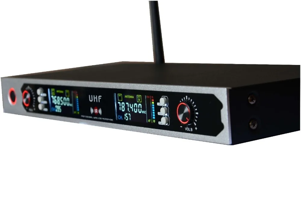 Профессиональная двухканальная беспроводная гарнитура Bolymic UHF микрофонная