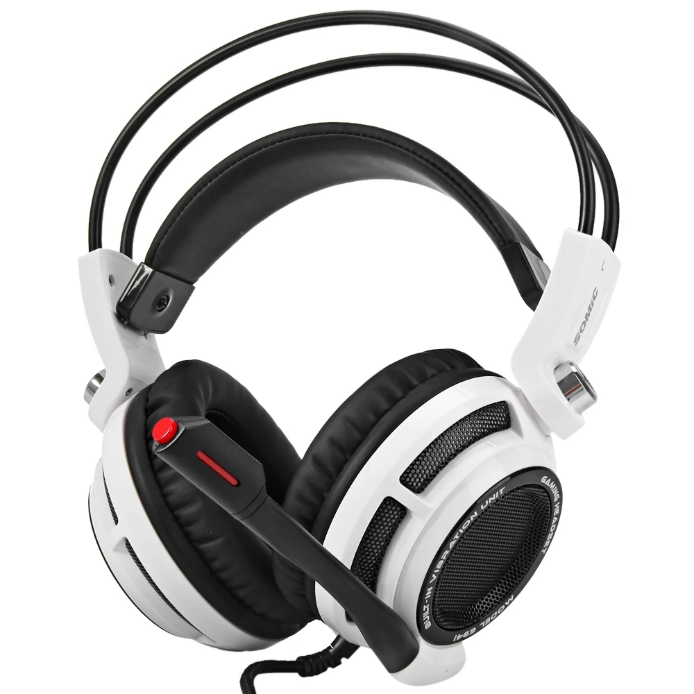 Original Somic G941 7.1 Virtual Surround Sound USB Gaming Headset Vibrating Glow Led Headband Headphone with Mic Voice Control|headphones