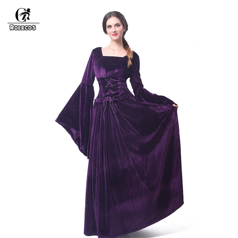 Женские Веч. Платья ROLECOS в викторианском стиле средневековой эпохи фиолетового и
