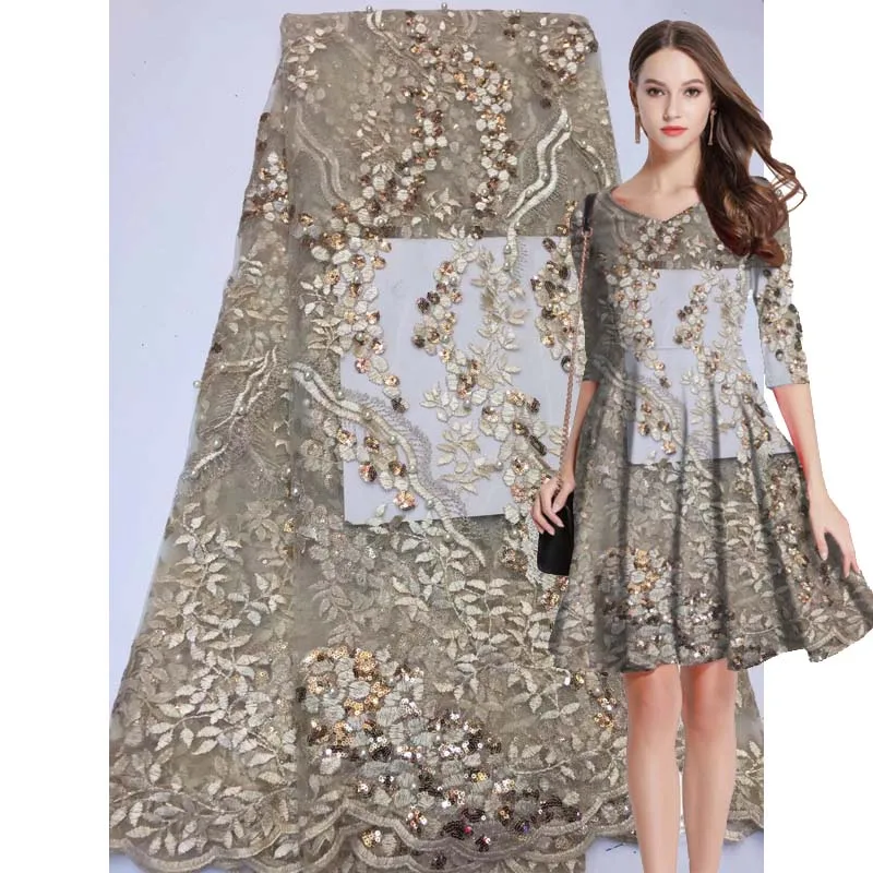 The latest African lace fabric embroidery French net tulle 0640 | Дом и сад