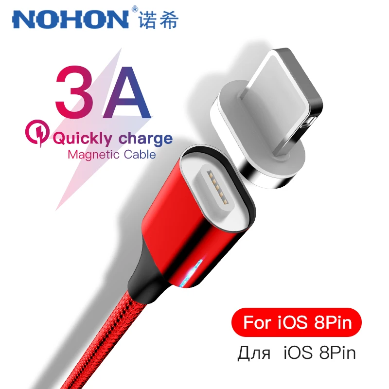 Магнитный кабель NOHON для быстрой зарядки Micro usb type C samsung huawei Xiaomi Lighting iphone XS MAX XR