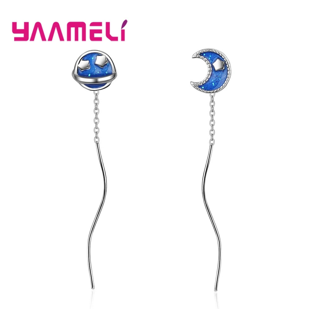 Элегантные новые ювелирные изделия подвеска в виде земли и Луны длинные висячие