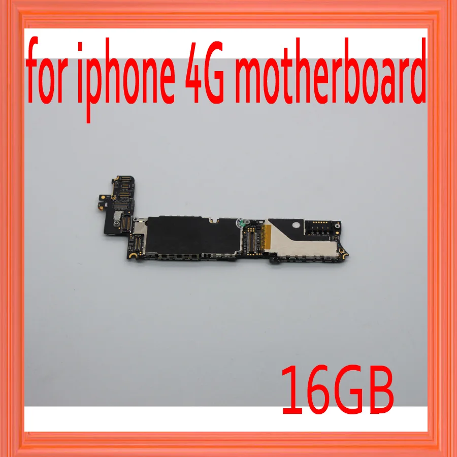Разблокирован для iphone 4 материнская плата с полным чипом, 16 ГБ для iphone 4 4 г логические платы с системой IOS