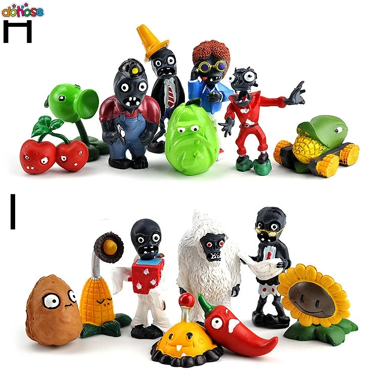 Plants vs Zombies фигурки 2 5 6 см PVZ 40 шт./компл. Коллекционные игрушки подарки Растения +