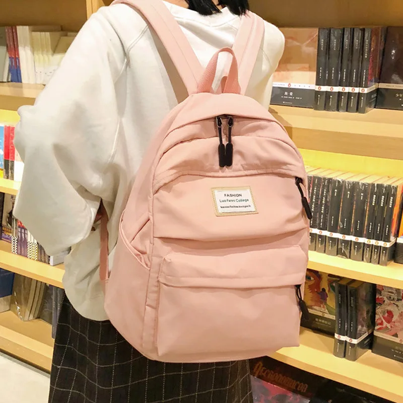 

School Backpack for Teenage Girls Mochila Feminina Women Backpacks Nylon Waterproof Casual Laptop Bagpack Female Sac A Do
