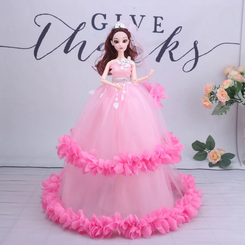 14 Inches 3D Eye Wedding Dress Doll Princess Girl Boxed Gift With Party Skirt Dolls Toy For Kids Children Birthday | Игрушки и хобби