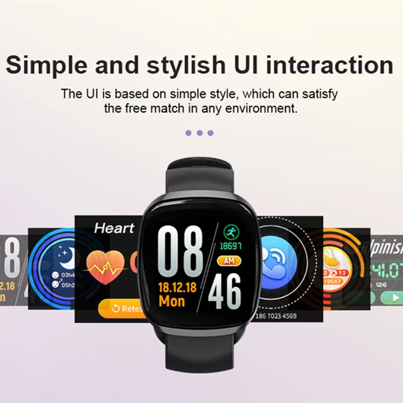 Смарт-часы GT103 ультратонкий сенсорный экран спортивный фитнес-трекер пульсометр
