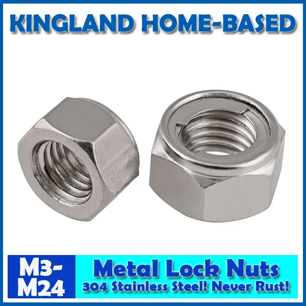 M3-M24 DIN980 Metal Lock Nuts 304 Stainless Steel Fasteners DIY Hardware For Furniture LM011 Rich Stock Drop Shipping M10 M24 M6 |