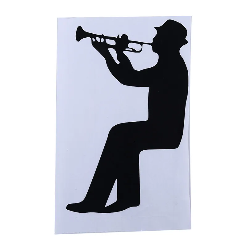 1 шт. креативная модная Наклейка на стену мужские играют в саксофон ПВХ наклейки
