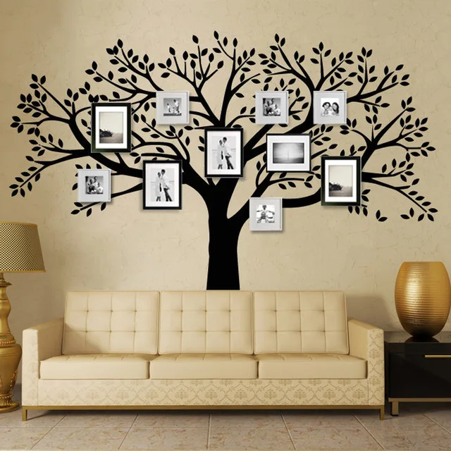 

Brand Family Tree Wall Decals Vinyl Wall Decal Photo Frame Tree Stickers Living Room Home Decor